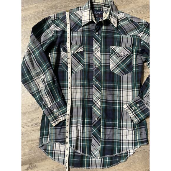 Vintage Wrangler X-Long Tails Single Needle Tailoring Button Shirt 15 1/2-33 - Picture 2 of 6